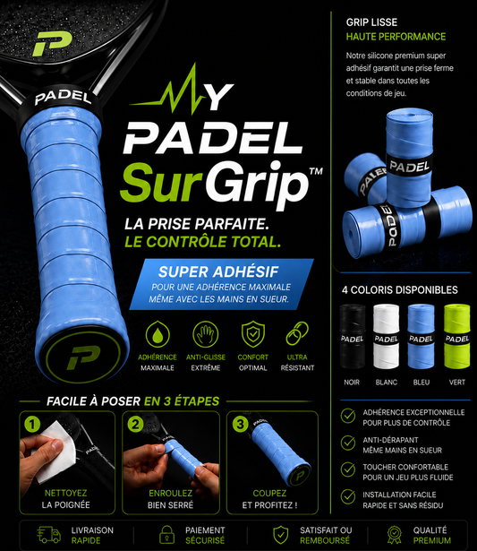 ➡️  My Padel SurGrip™ – SurGrip Premium pour Raquette de Padel